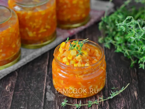 Фото блюда: Кабачковая икра кусочками