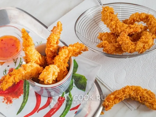 Фото блюда: Креветки в панировке