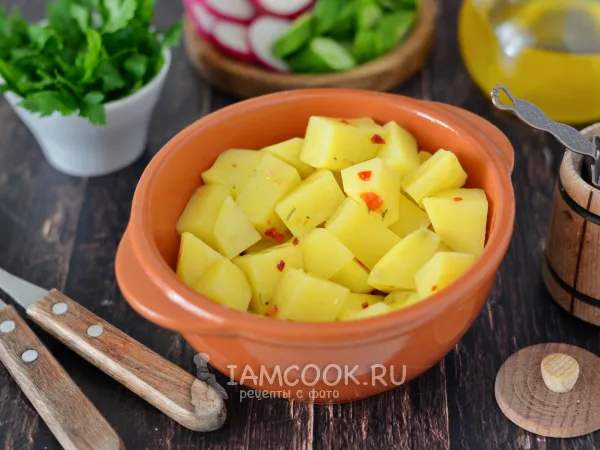 Фото готового блюда: Картошка в микроволновке в пакете