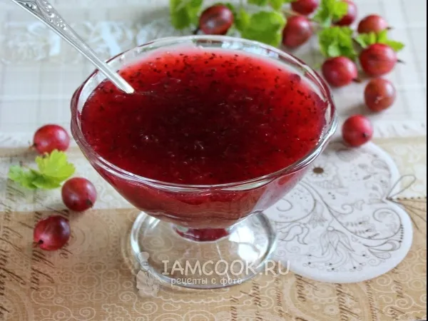 Фото блюда: Джем из крыжовника на зиму через мясорубку