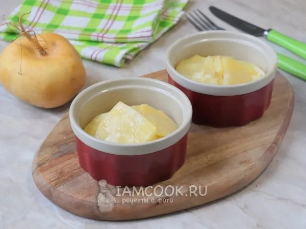 Фото готового блюда: Пареная репа в духовке