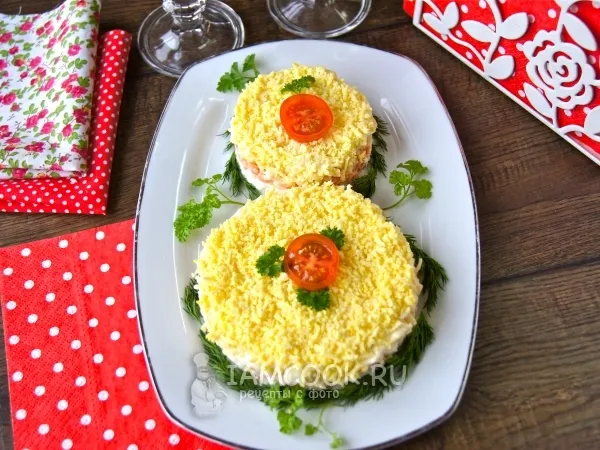 Фото готового блюда: Салат «Мимоза лайт»