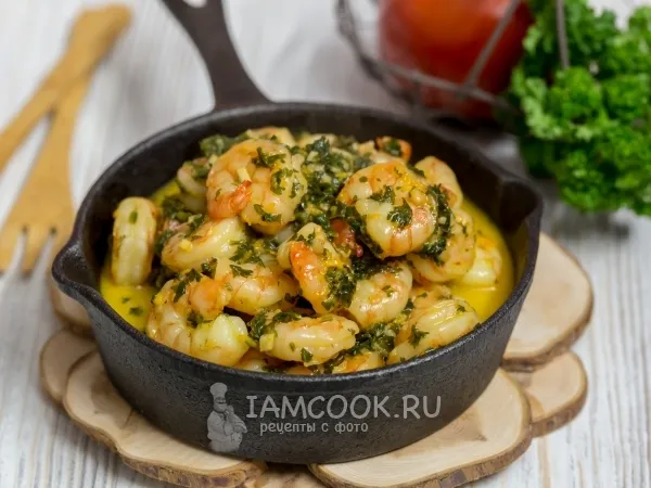 Фото блюда: Креветки в апельсиновом соусе