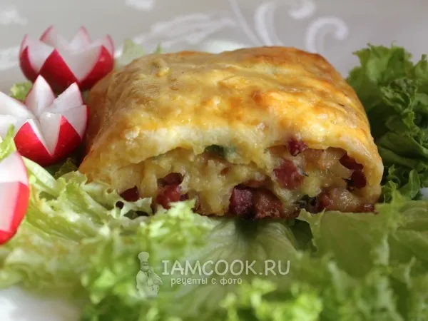 Фото блюда: Мекленбургский картофельный рулет со шкварками