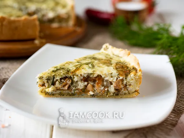 Фото готового блюда: Киш с лисичками