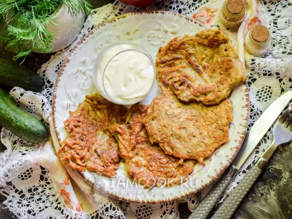 Фото блюда: Картофельные драники с печенью