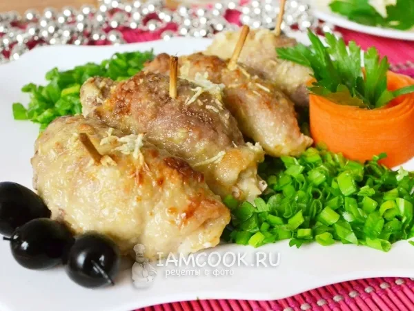 Фото готового блюда: Рулетики из свинины