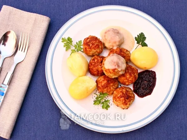 Фото блюда: Тефтели в духовке без подливы