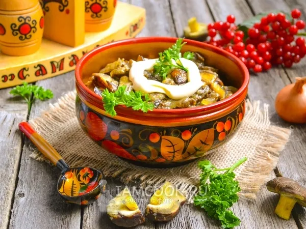 Фото блюда: Моховики жареные