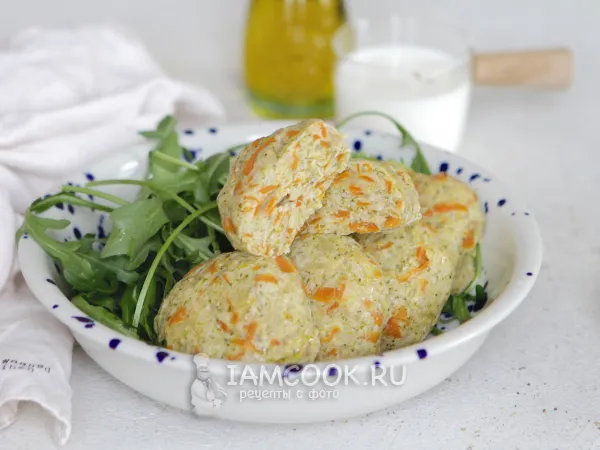 Фото блюда: Куриные котлеты с брокколи на пару