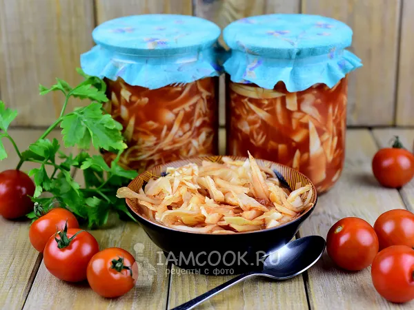 Фото блюда: Капуста в томатном соке на зиму