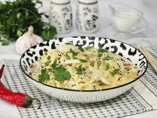 Фото блюда: Рамен со сливками