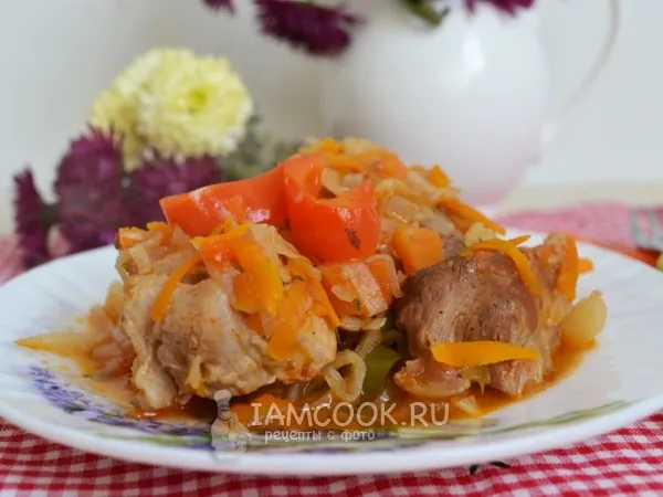 Фото готового блюда: Рагу овощное с мясом в мультиварке