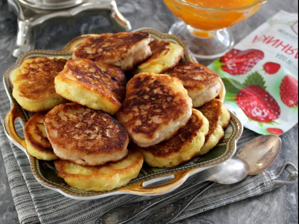 Фото блюда: Оладьи с вареньем внутри