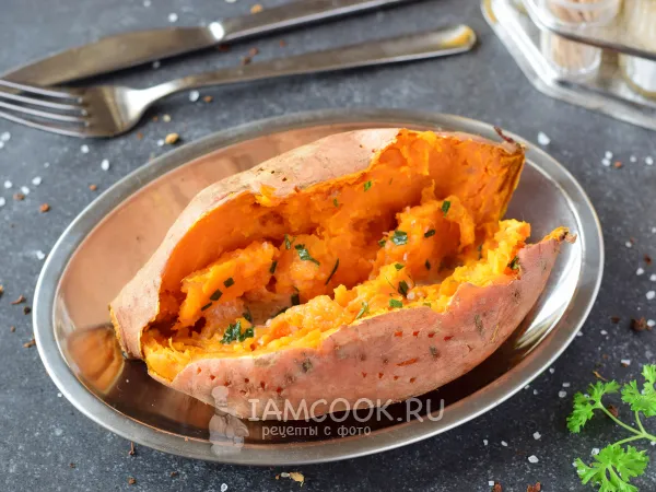 Фото готового блюда: Батат в микроволновке