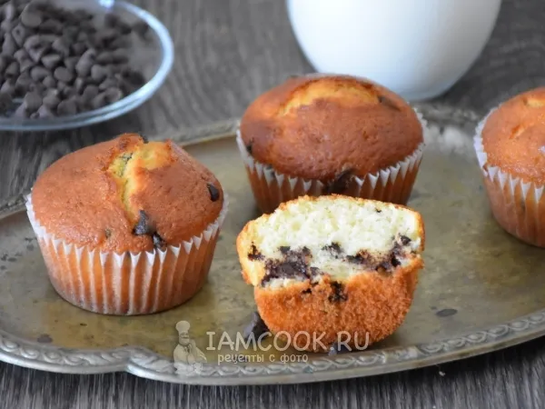 Фото блюда: Кексы с шоколадной крошкой