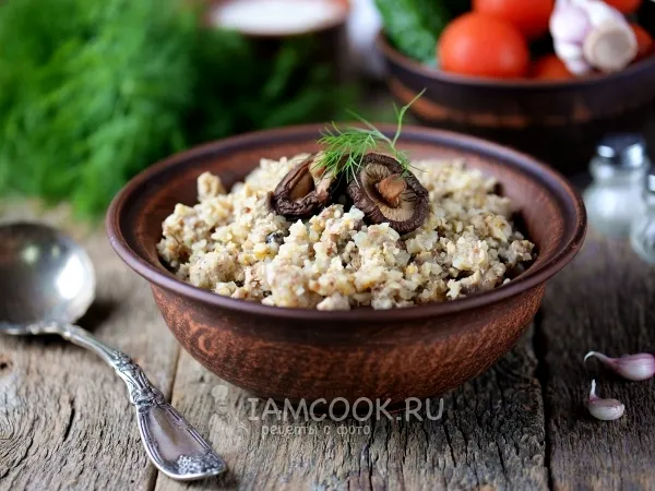 Фото блюда: Гречка с фаршем в духовке