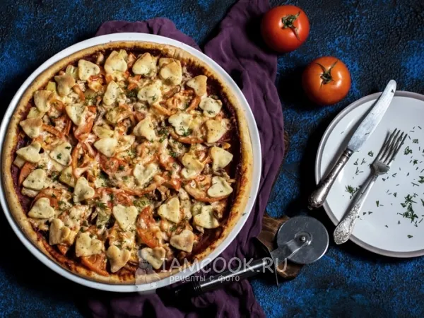 Фото блюда: Пицца на кефире и майонезе