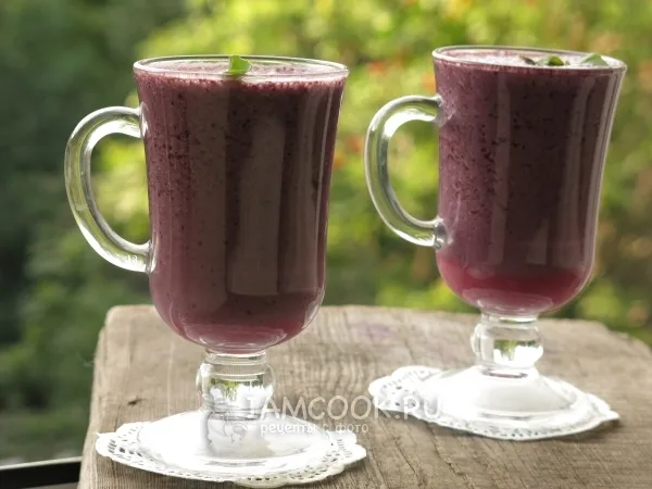 Фото готового блюда: Чернично-ежевичный коктейль