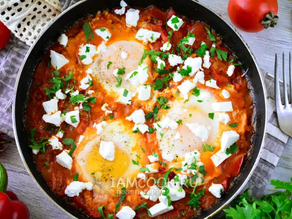 Фото блюда: Шакшука с сыром