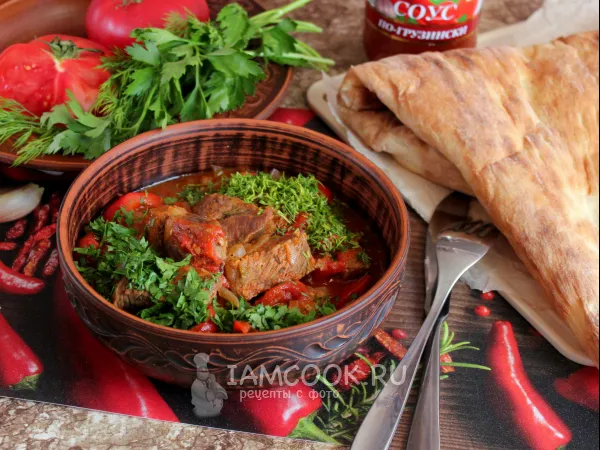 Фото готового блюда: Чашушули по-грузински из говядины в мультиварке