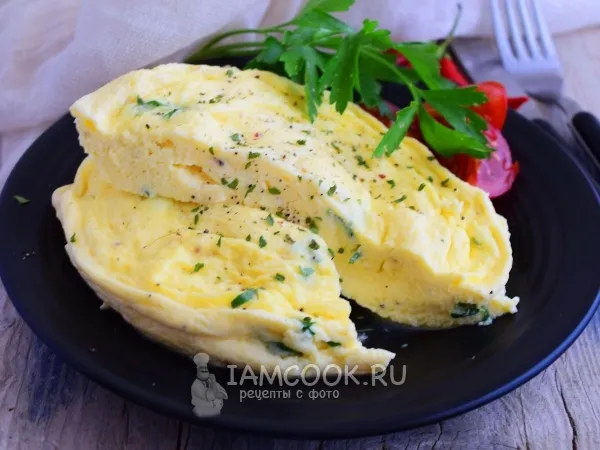Фото готового блюда: Паровой омлет в микроволновке