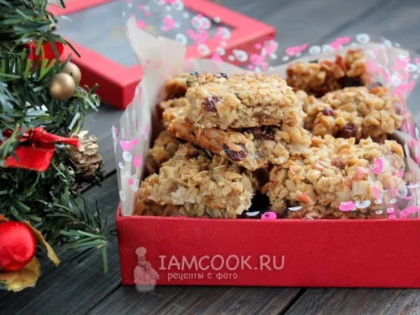 Фото готового блюда: Флэпджек (овсяно-яблочное печенье в год лошади)