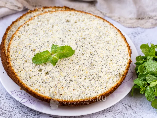 Фото блюда: Лимонно-маковый бисквит