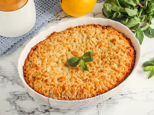 Фото блюда: Лимонный пирог из песочного теста (монастырская кухня)