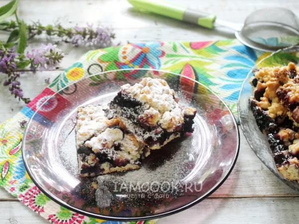 Фото блюда: Тертый пирог с черникой