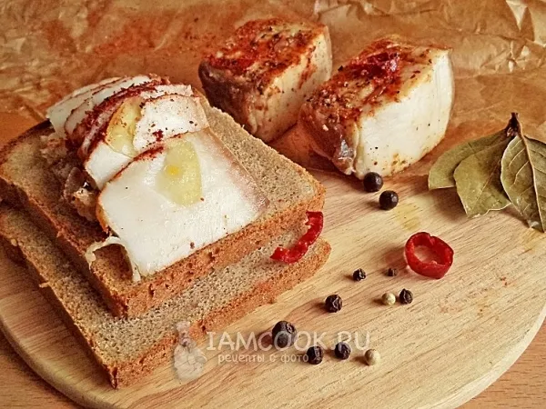 Фото готового блюда: Сало маринованное