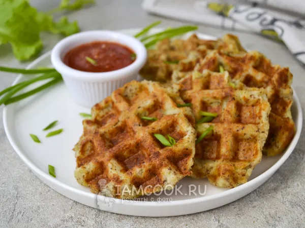 Фото готового блюда: Постные картофельные вафли