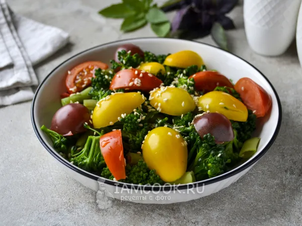 Фото блюда: Салат с брокколи и стручковой фасолью