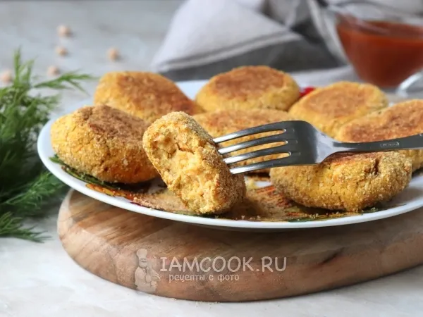 Фото блюда: Котлеты из нута в духовке