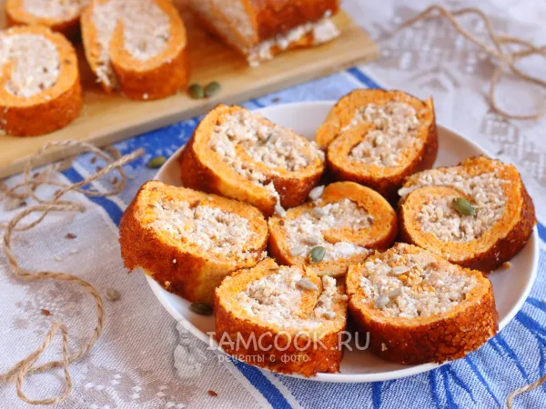 Фото готового блюда: Яблочно-морковный рулет (диетический)