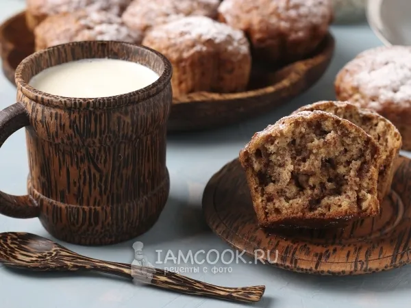Фото готового блюда: Овсяные кексы с бананом