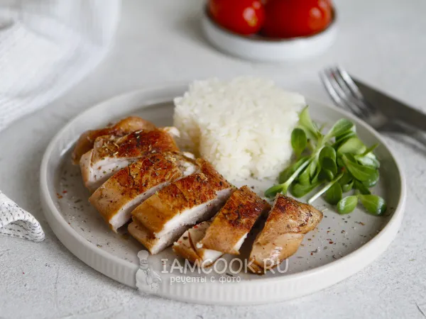 Фото блюда: Куриное филе в соевом соусе с рисом