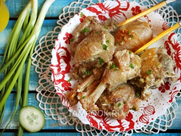 Фото блюда: Курица в сметане в мультиварке