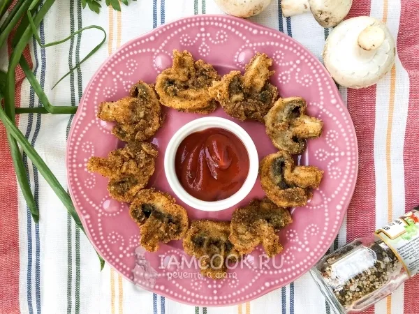 Фото блюда: Шампиньоны во фритюре