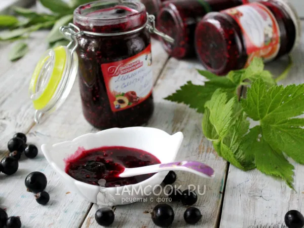 Фото блюда: Сырой джем из черной смородины и малины на зиму
