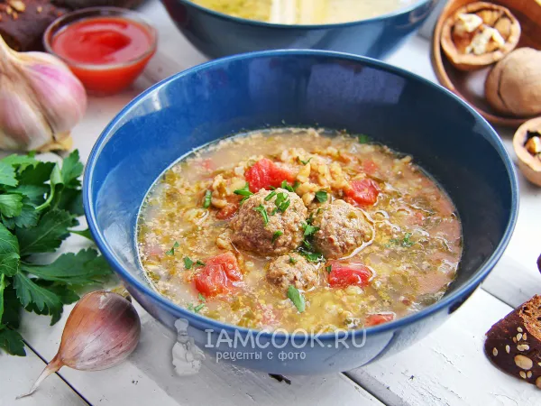 Фото готового блюда: Суп Харчо с фрикадельками