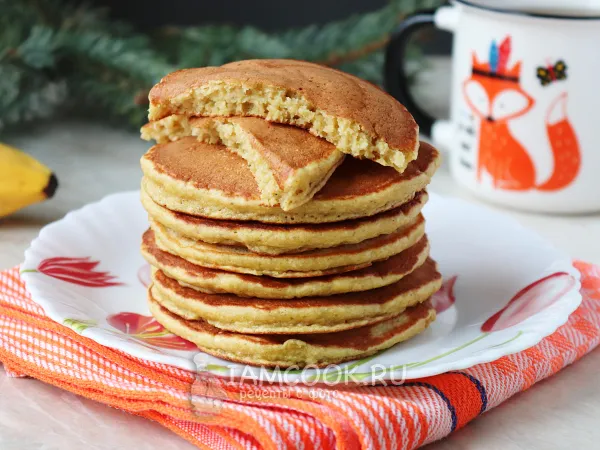 Фото блюда: Банановые панкейки на овсяной муке