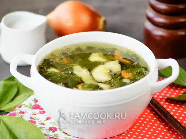 Фото блюда: Рыбный суп со шпинатом