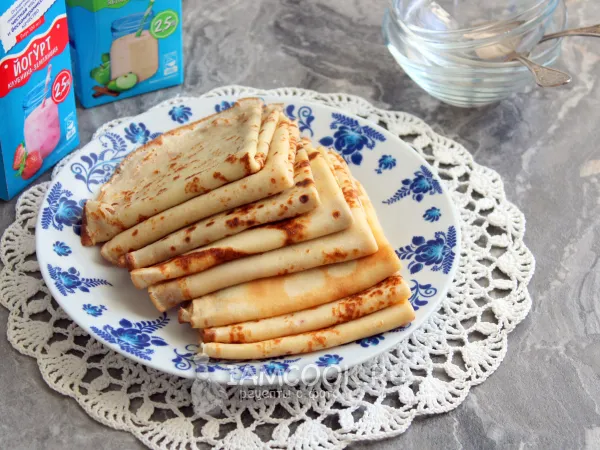 Фото блюда: Блины на молоке и йогурте