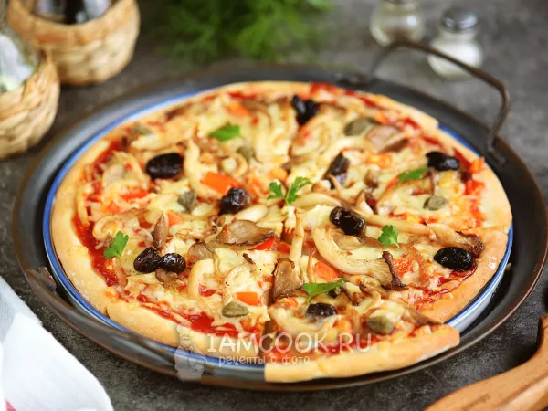 Фото блюда: Пицца с вешенками