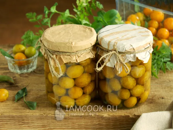 Фото блюда: Маринованная алыча как оливки на зиму