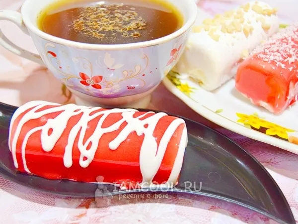 Фото готового блюда: Муссовые пирожные с зеркальной глазурью