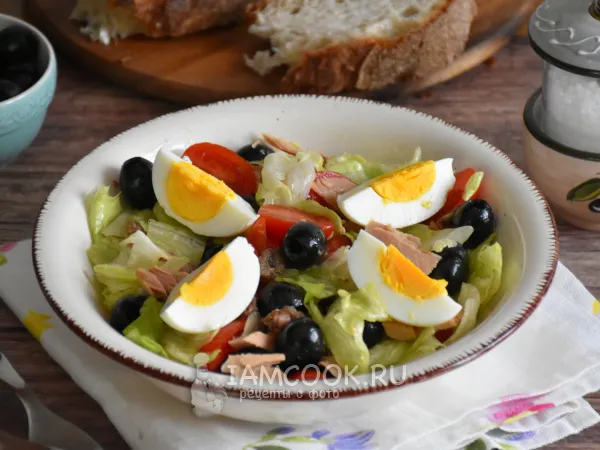 Фото готового блюда: Салат «Ницца»