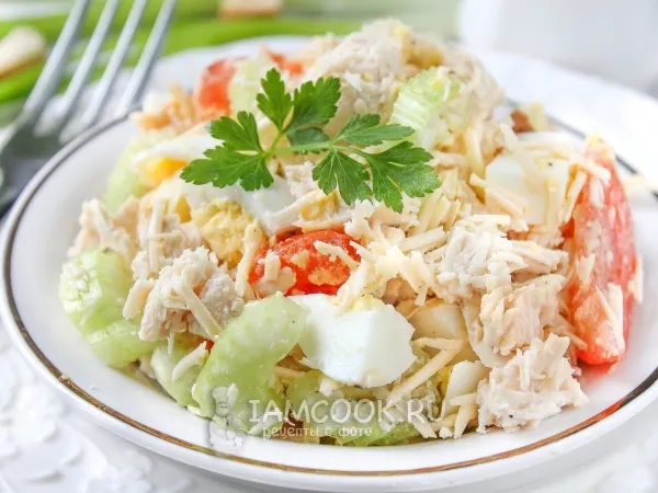 Фото готового блюда: Салат «Цезарь» по Дюкану