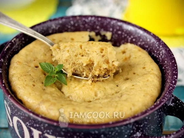 Фото готового блюда: Банановый пудинг в микроволновке